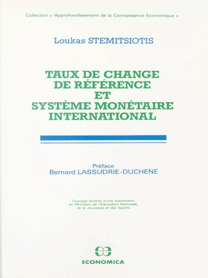 cover image of Taux de change de référence et système monétaire international